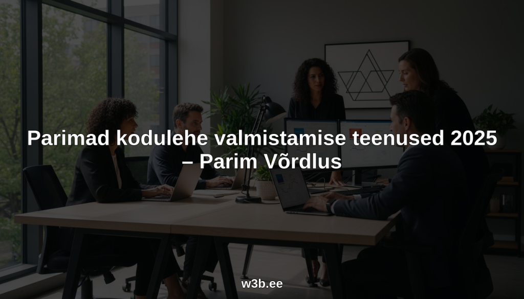 Parimad kodulehe valmistamise teenused 2025 – Parim Võrdlus